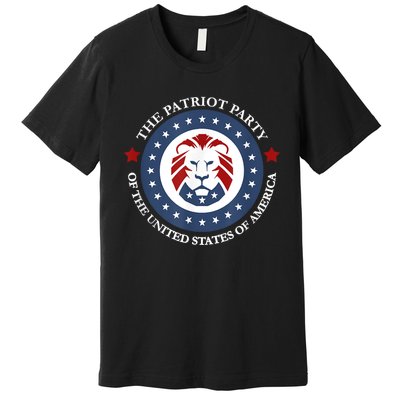 Patriot Party Lion United States 3rd Party Conservative Premium T-Shirt