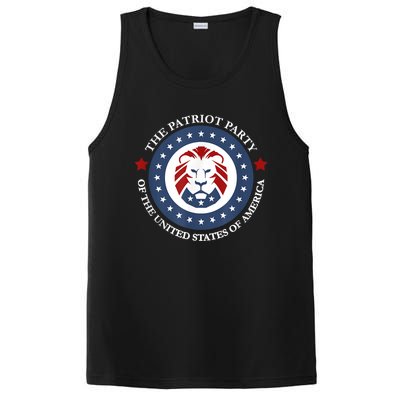 Patriot Party Lion United States 3rd Party Conservative PosiCharge Competitor Tank