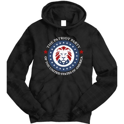 Patriot Party Lion United States 3rd Party Conservative Tie Dye Hoodie