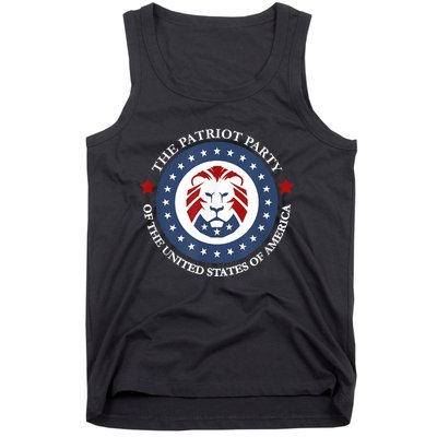 Patriot Party Lion United States 3rd Party Conservative Tank Top