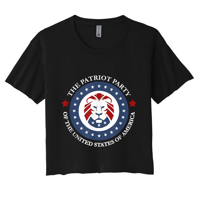 Patriot Party Lion United States 3rd Party Conservative Crop Top