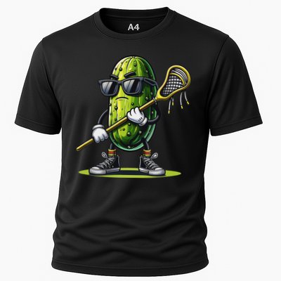 Pickle Playing Lacrosse Funny Sports Trendy For Performance Shirt