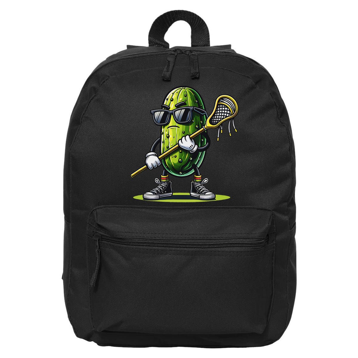 Pickle Playing Lacrosse Funny Sports Trendy For 16 in Basic Backpack