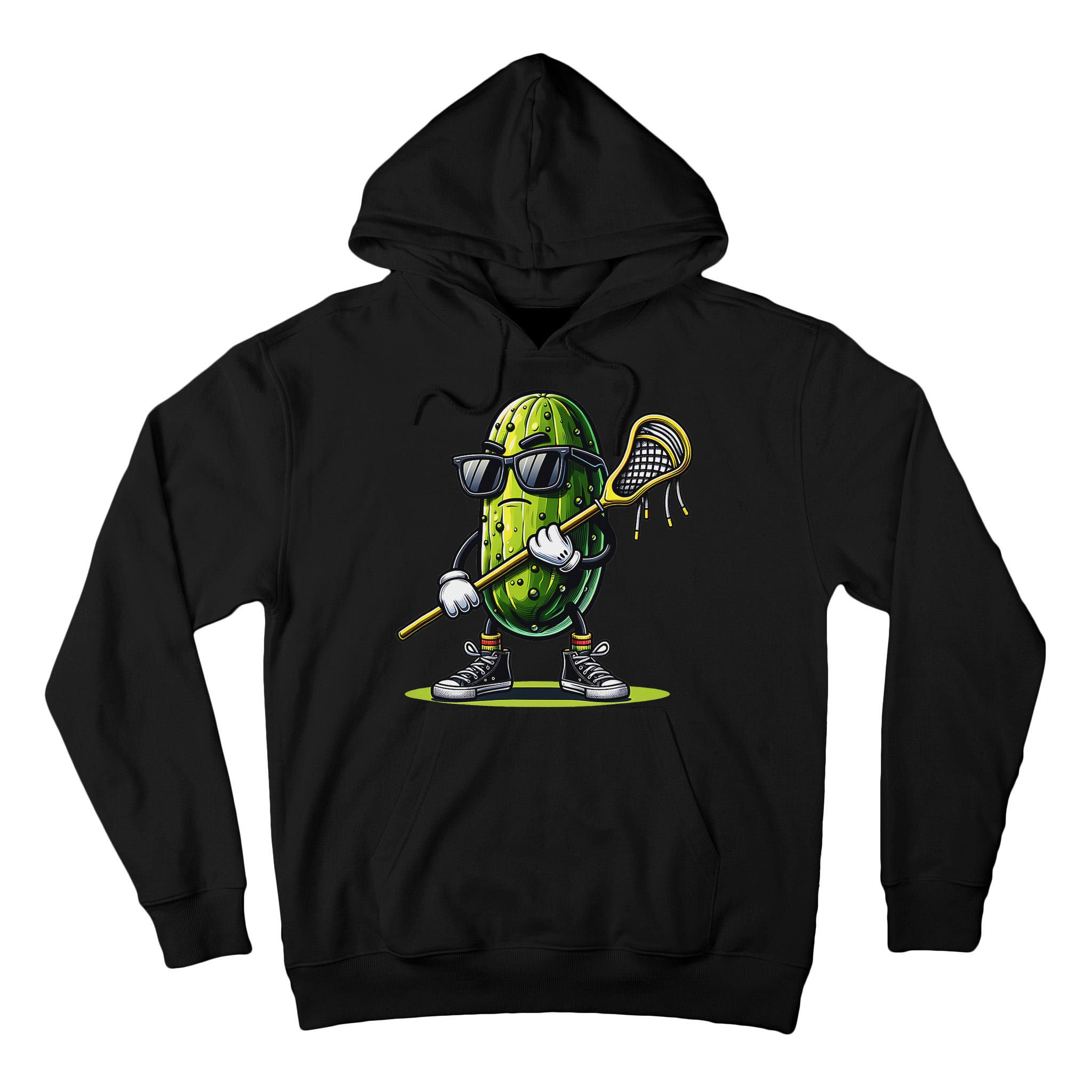 Pickle Playing Lacrosse Funny Sports Trendy For Tall Hoodie