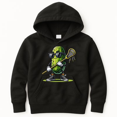 Pickle Playing Lacrosse Funny Sports Trendy For Kids Hoodie