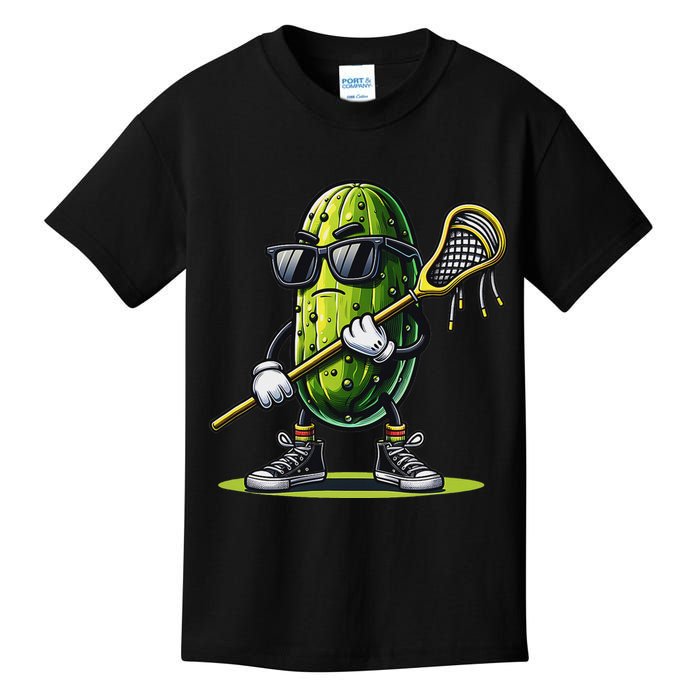 Pickle Playing Lacrosse Funny Sports Trendy For Kids T-Shirt