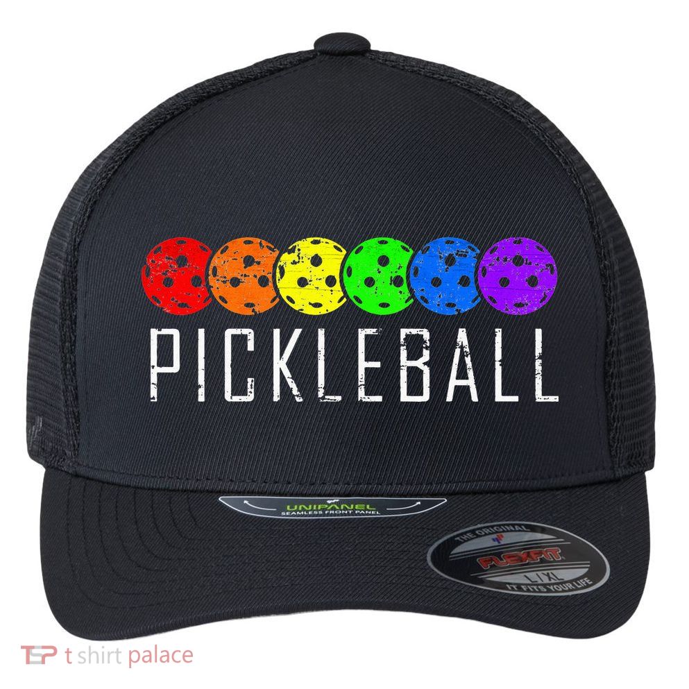 Pickleball Pickleball Lover Pickleball Player Flexfit Unipanel Trucker Cap