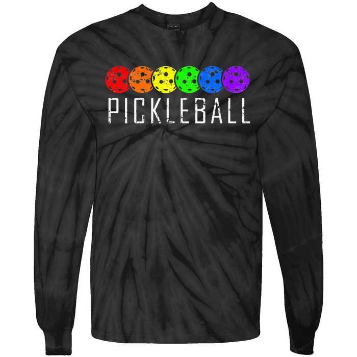 Pickleball Pickleball Lover Pickleball Player Tie-Dye Long Sleeve Shirt