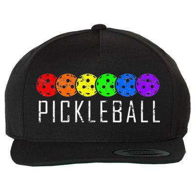 Pickleball Pickleball Lover Pickleball Player Wool Snapback Cap