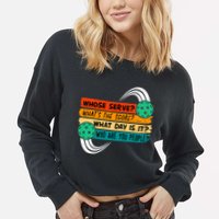 Pickleball, Pickleball Lover Tee, Pickleball Player Cropped Pullover Crew