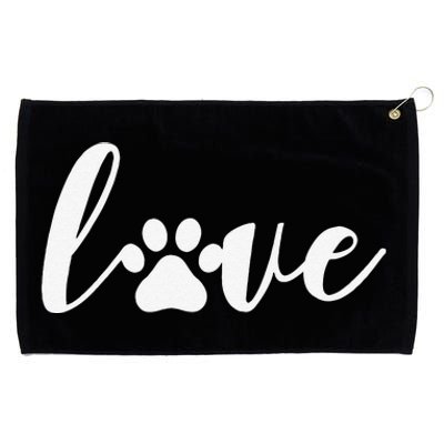 Paw Print Love Heart Funny Cool Dog Cat Mom Pet Animal Lover Grommeted Golf Towel