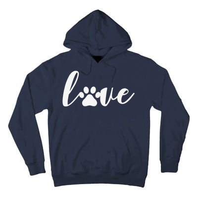 Paw Print Love Heart Funny Cool Dog Cat Mom Pet Animal Lover Tall Hoodie