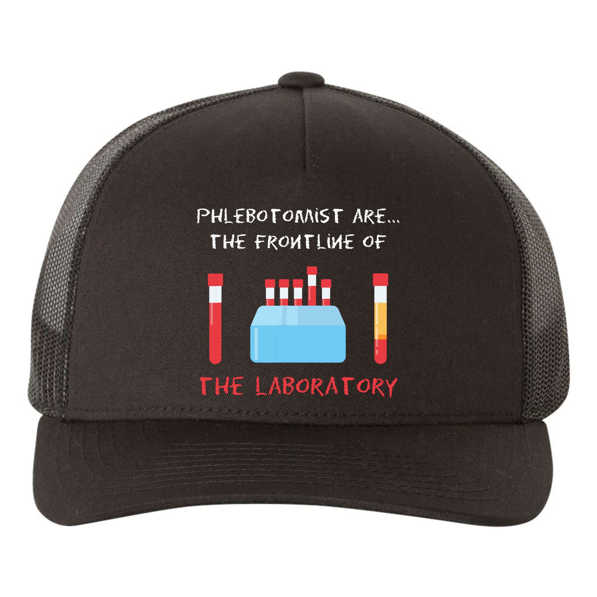 Phlebotomist Phlebotomy Laboratory Blood Donor Syringe Gift Yupoong Adult 5-Panel Trucker Hat