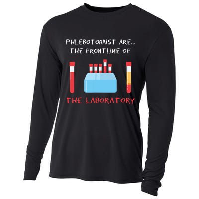 Phlebotomist Phlebotomy Laboratory Blood Donor Syringe Gift Cooling Performance Long Sleeve Crew