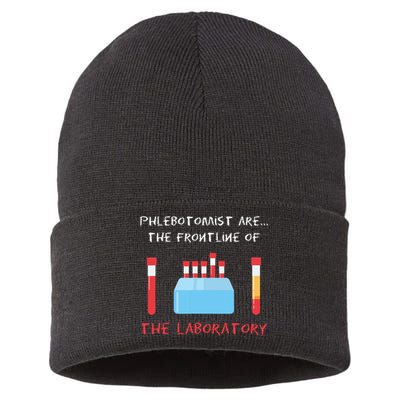 Phlebotomist Phlebotomy Laboratory Blood Donor Syringe Gift Sustainable Knit Beanie