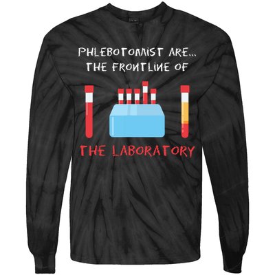 Phlebotomist Phlebotomy Laboratory Blood Donor Syringe Gift Tie-Dye Long Sleeve Shirt