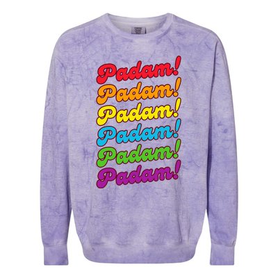 Padam Padam Lgbtq+ Pride Month Heartbeat Colorblast Crewneck Sweatshirt