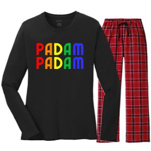 Padam Padam Lgbtq+ Pride Heartbeat Women's Long Sleeve Flannel Pajama Set 