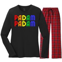 Padam Padam Lgbtq+ Pride Heartbeat Women's Long Sleeve Flannel Pajama Set 