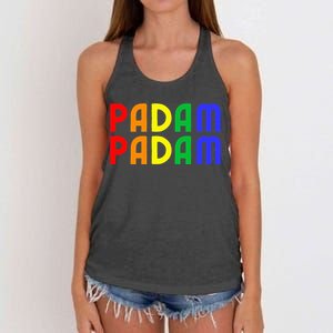 Padam Padam Lgbtq+ Pride Heartbeat Women's Knotted Racerback Tank