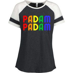 Padam Padam Lgbtq+ Pride Heartbeat Enza Ladies Jersey Colorblock Tee