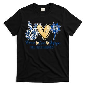 Pinwheel Peace Love Hope Child Abuse Prevention Awareness T-Shirt