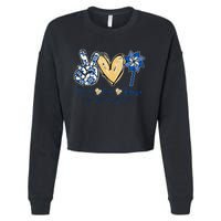 Pinwheel Peace Love Hope Child Abuse Prevention Awareness Cropped Pullover Crew