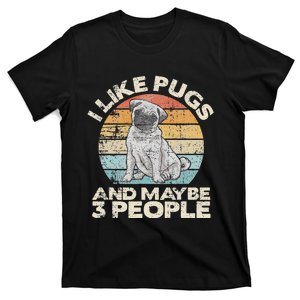 Pug Pug Lover Dog Lover Gift Retro Pug T-Shirt