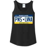 Pennsylvania PA License Plate Classic Ladies Essential Tank