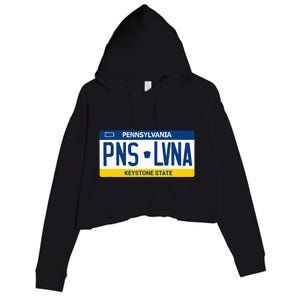 Pennsylvania PA License Plate Classic Crop Fleece Hoodie