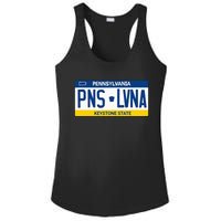 Pennsylvania PA License Plate Classic Ladies PosiCharge Competitor Racerback Tank