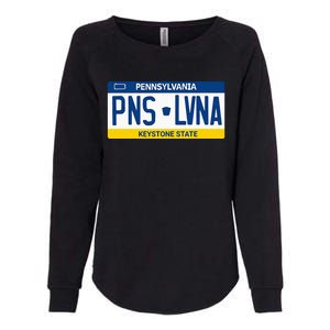 Pennsylvania PA License Plate Classic Womens California Wash Sweatshirt