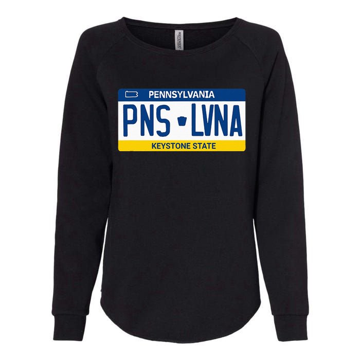 Pennsylvania PA License Plate Classic Womens California Wash Sweatshirt