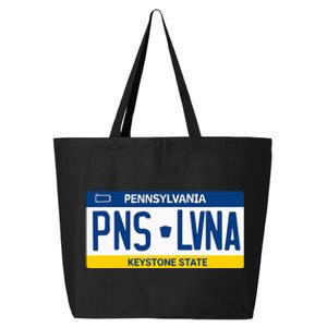 Pennsylvania PA License Plate Classic 25L Jumbo Tote