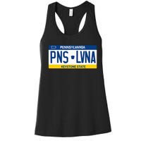 Pennsylvania PA License Plate Classic Women's Racerback Tank