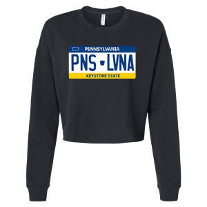 Pennsylvania PA License Plate Classic Cropped Pullover Crew