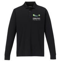 Pickleball Pickleball Lover Tee Funny Pickleball Performance Long Sleeve Polo