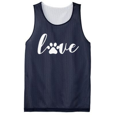 Paw Print Love Heart Funny Cool Dog Cat Mom Pet Animal Lover Mesh Reversible Basketball Jersey Tank