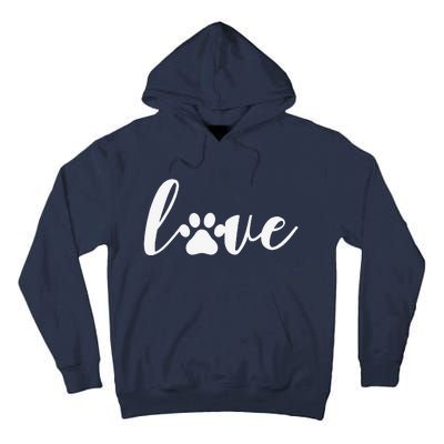 Paw Print Love Heart Funny Cool Dog Cat Mom Pet Animal Lover Tall Hoodie