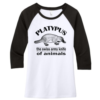 Platypus Women's Tri-Blend 3/4-Sleeve Raglan Shirt