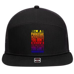 Paralegal Prosecutor Lawyer Quote Great Gift 7 Panel Mesh Trucker Snapback Hat