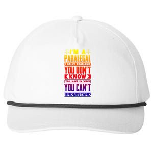 Paralegal Prosecutor Lawyer Quote Great Gift Snapback Five-Panel Rope Hat