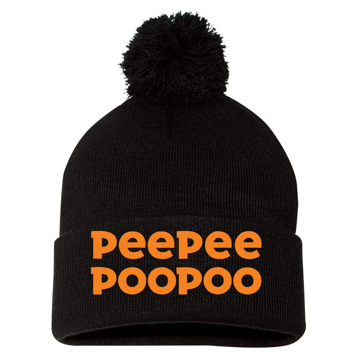 Peepee Poopoo Louisiana Fast Pom Pom 12in Knit Beanie
