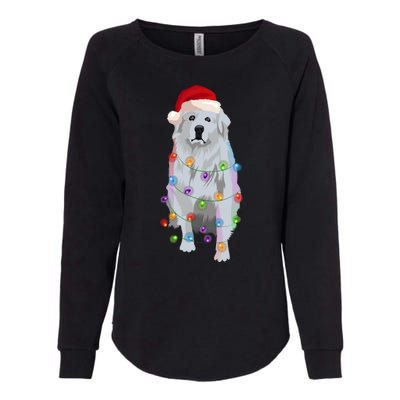 Patou Pyrenean Lights Xmas Great Pyrenees Christmas Womens California Wash Sweatshirt