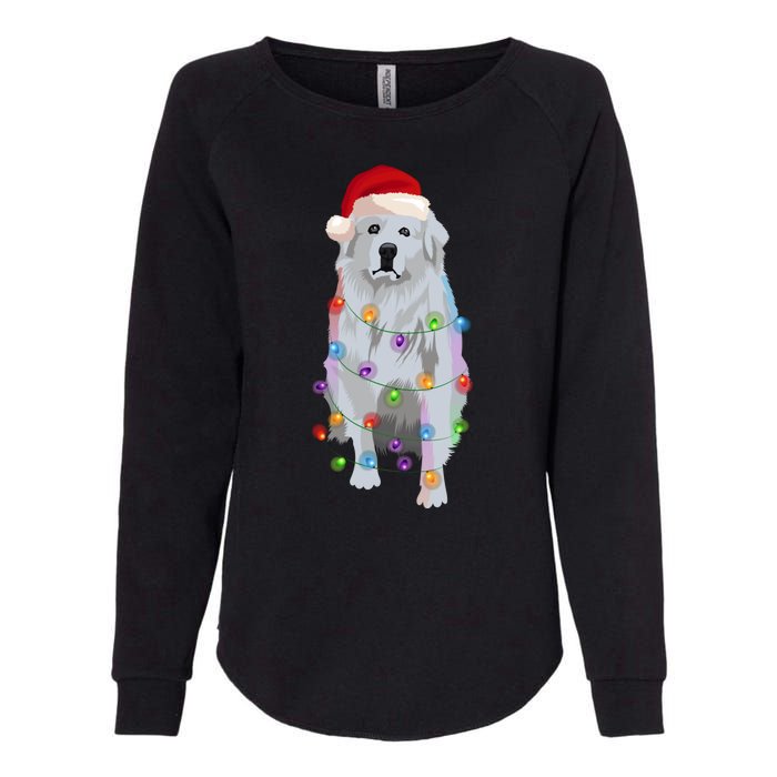 Patou Pyrenean Lights Xmas Great Pyrenees Christmas Womens California Wash Sweatshirt