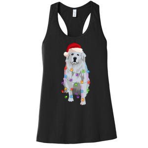 Patou Pyrenean Lights Xmas Great Pyrenees Christmas Women's Racerback Tank