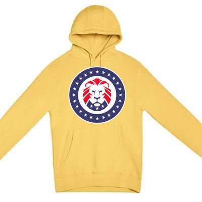 Patriot Party Lion Gift Premium Pullover Hoodie