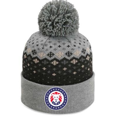 Patriot Party Lion Gift The Baniff Cuffed Pom Beanie