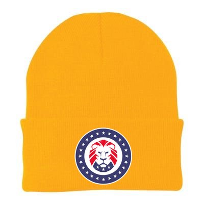 Patriot Party Lion Gift Knit Cap Winter Beanie