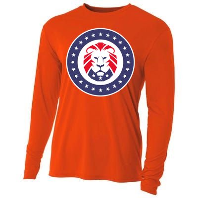 Patriot Party Lion Gift Cooling Performance Long Sleeve Crew